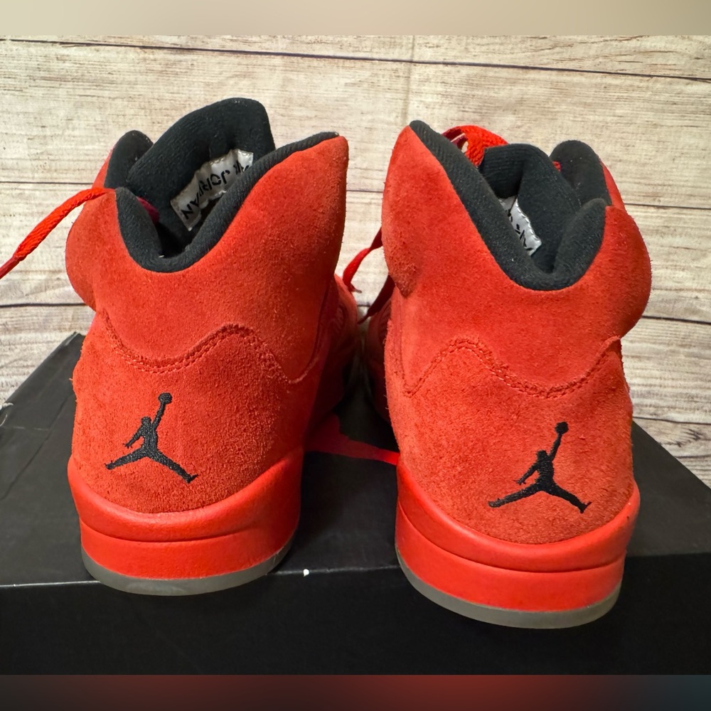 Nike Air Jordan 5 Retro Red Suede Size 10.5 - Picture 4 of 10